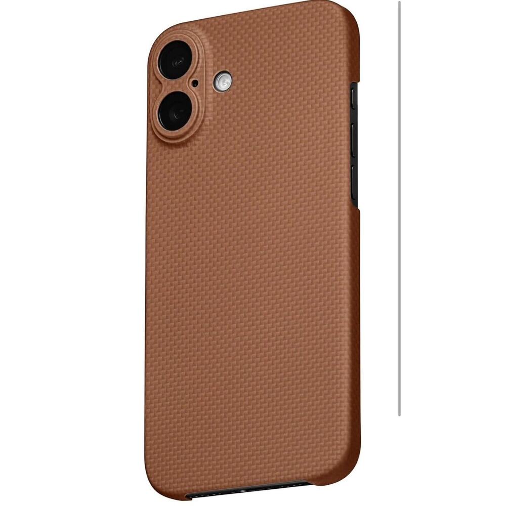 iPhone 16 Plus LaterCase, Aramid Fiber, Coffee Color, Brown, Thin, Ultralight